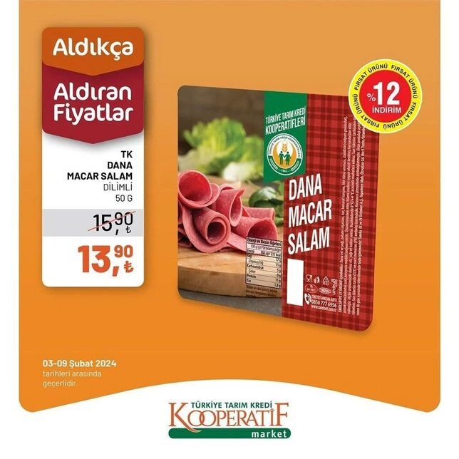 Tarım Kredi Marketleri'nde 7-9 Şubat 2024 indirim kataloğunda neler var?