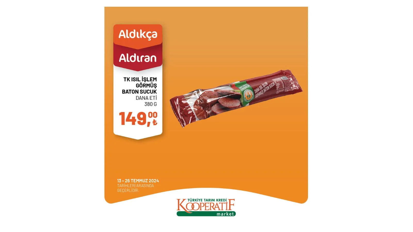 Zeytin, peynir çeşitleri, kaşar peyniri, salça, zeytinyağı, kırmızı mercimek gibi pek çok üründe fiyatların indirimli olduğu Tarım Kredi Market kampanyası yalnızca 13 - 26 Temmuz tarihleri arasında geçerli olacak. Kaçırılmayacak fırsatlar sunan Tarım Kredi Market'in indirimli ürünler listesini sizler için derledik.