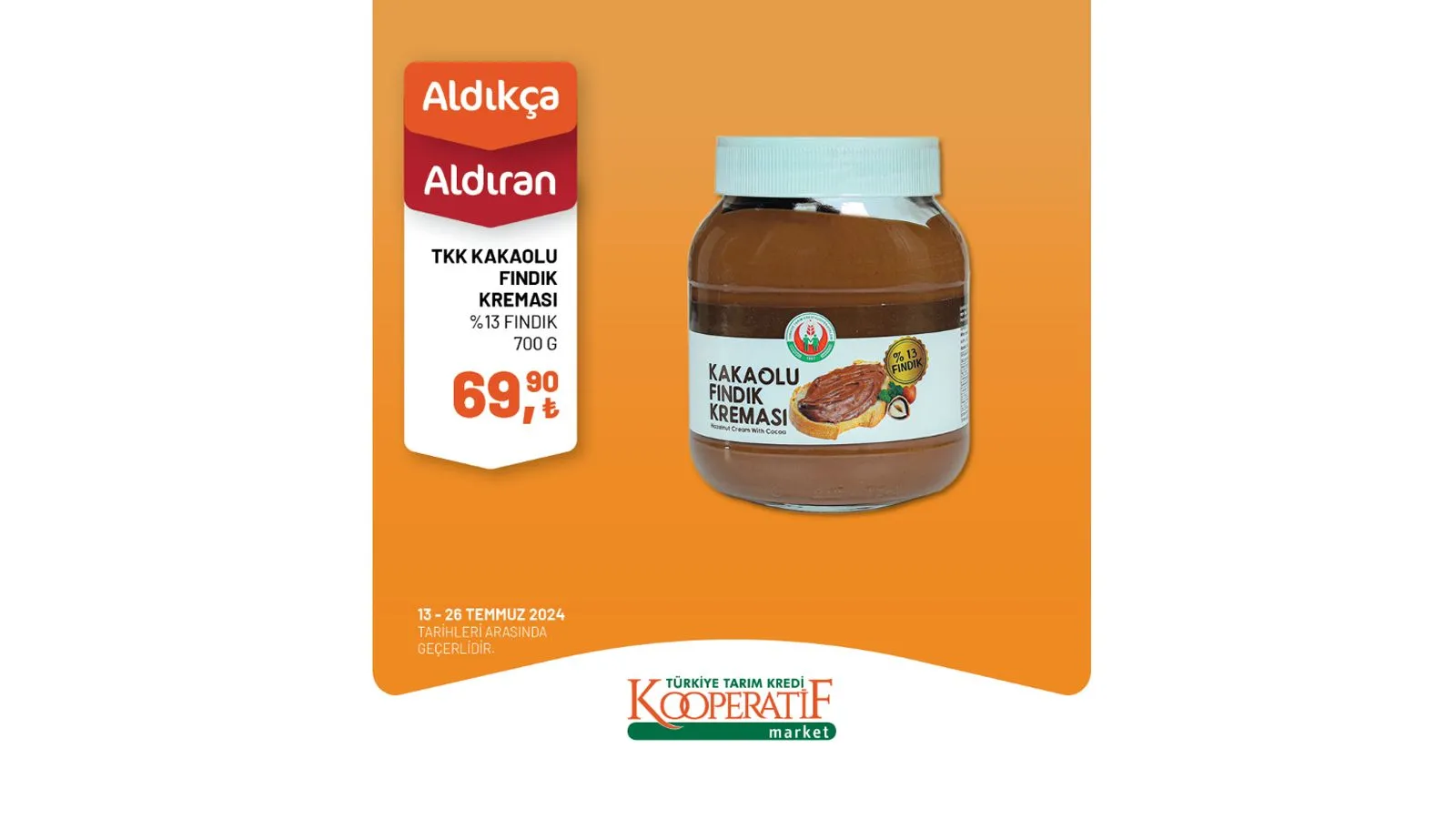 Zeytin, peynir çeşitleri, kaşar peyniri, salça, zeytinyağı, kırmızı mercimek gibi pek çok üründe fiyatların indirimli olduğu Tarım Kredi Market kampanyası yalnızca 13 - 26 Temmuz tarihleri arasında geçerli olacak. Kaçırılmayacak fırsatlar sunan Tarım Kredi Market'in indirimli ürünler listesini sizler için derledik.