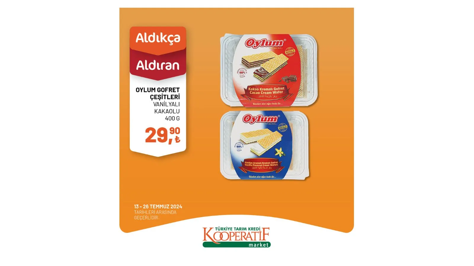 Zeytin, peynir çeşitleri, kaşar peyniri, salça, zeytinyağı, kırmızı mercimek gibi pek çok üründe fiyatların indirimli olduğu Tarım Kredi Market kampanyası yalnızca 13 - 26 Temmuz tarihleri arasında geçerli olacak. Kaçırılmayacak fırsatlar sunan Tarım Kredi Market'in indirimli ürünler listesini sizler için derledik.