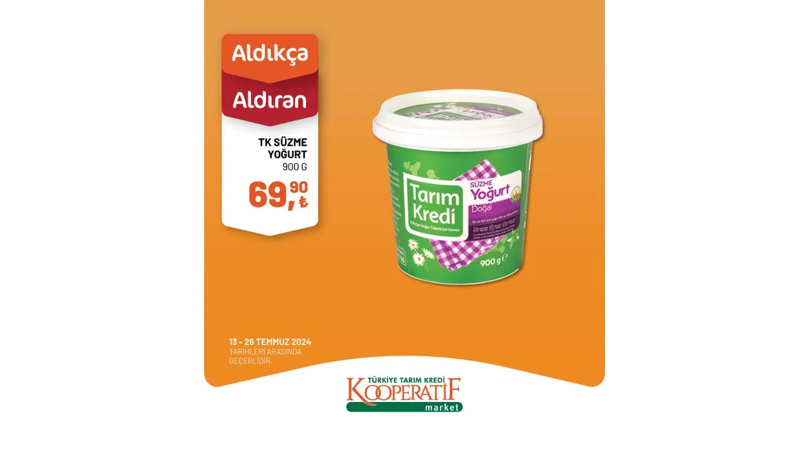 Zeytin, peynir çeşitleri, kaşar peyniri, salça, zeytinyağı, kırmızı mercimek gibi pek çok üründe fiyatların indirimli olduğu Tarım Kredi Market kampanyası yalnızca 13 - 26 Temmuz tarihleri arasında geçerli olacak. Kaçırılmayacak fırsatlar sunan Tarım Kredi Market'in indirimli ürünler listesini sizler için derledik.