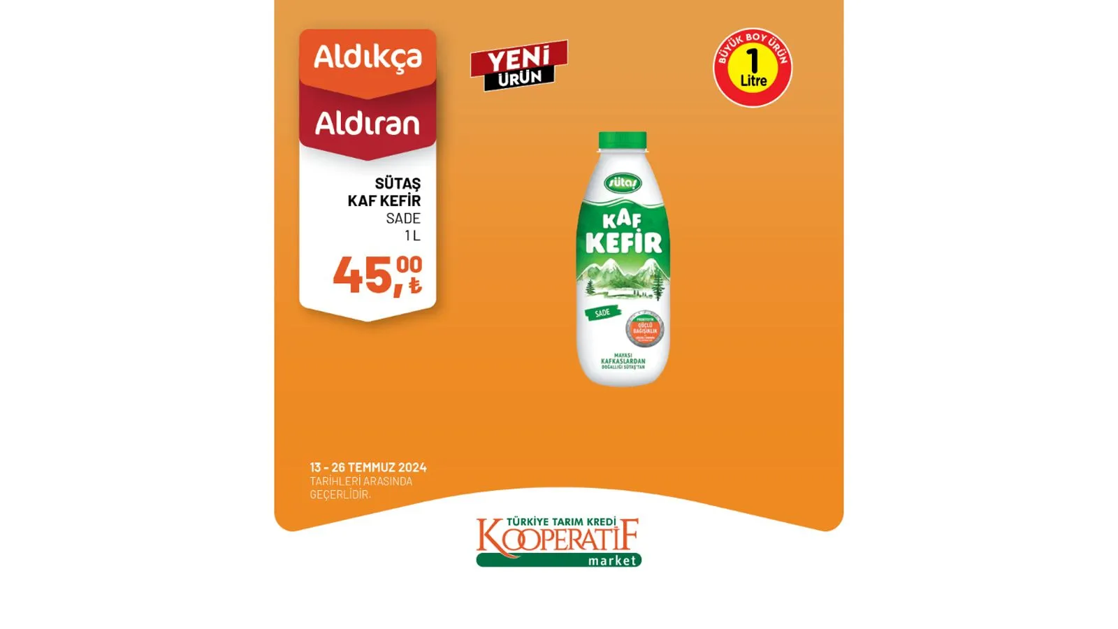 Zeytin, peynir çeşitleri, kaşar peyniri, salça, zeytinyağı, kırmızı mercimek gibi pek çok üründe fiyatların indirimli olduğu Tarım Kredi Market kampanyası yalnızca 13 - 26 Temmuz tarihleri arasında geçerli olacak. Kaçırılmayacak fırsatlar sunan Tarım Kredi Market'in indirimli ürünler listesini sizler için derledik.