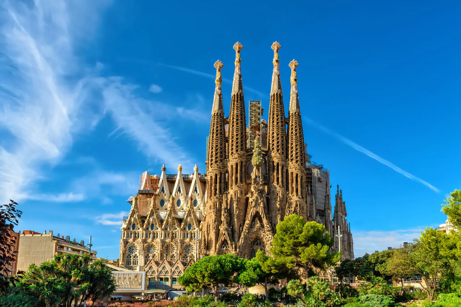 Nativity Facade Sagrada Familia Cathedral Barcelona Spain