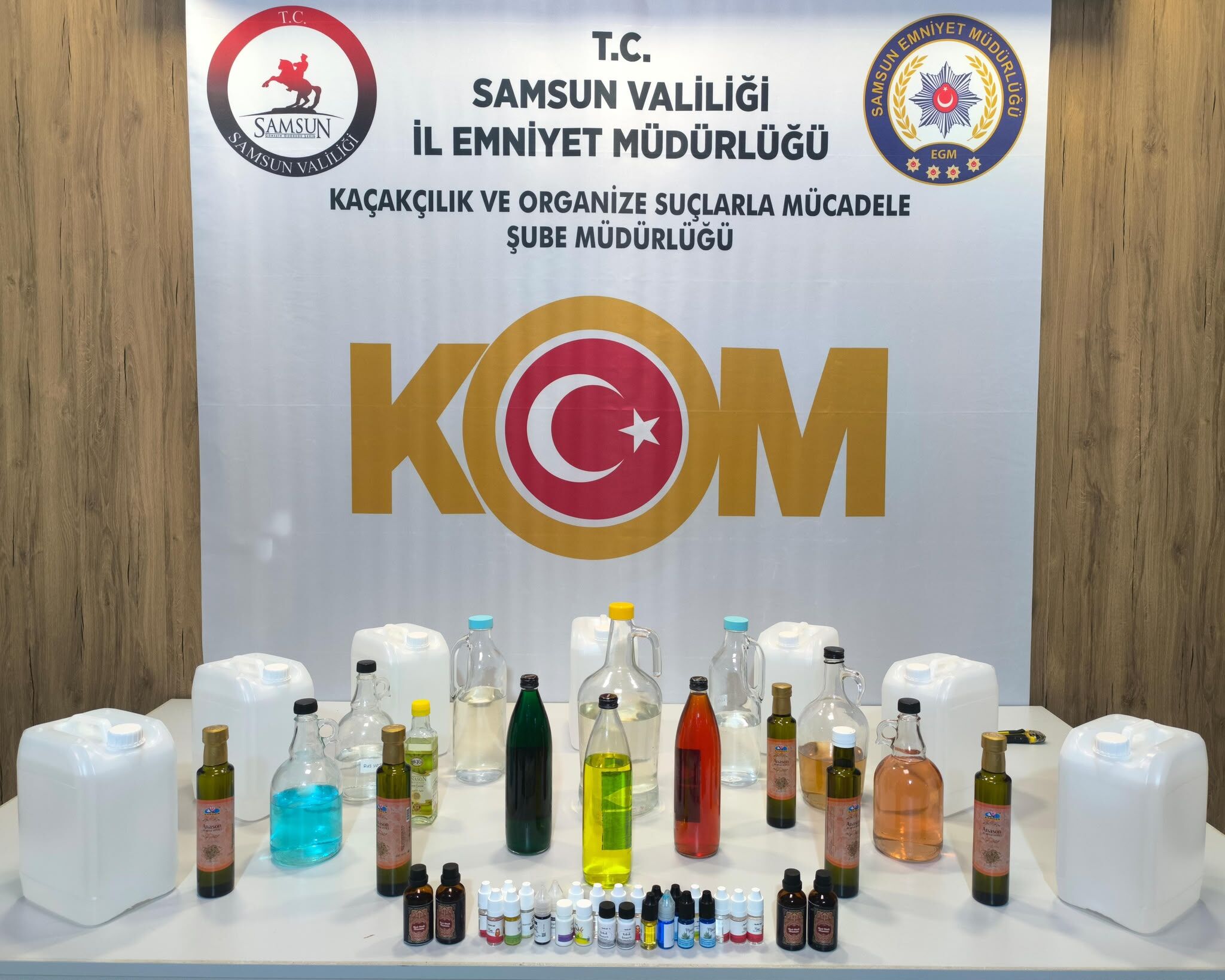 Samsun'da 35 litre etil alkol ele geçirildi