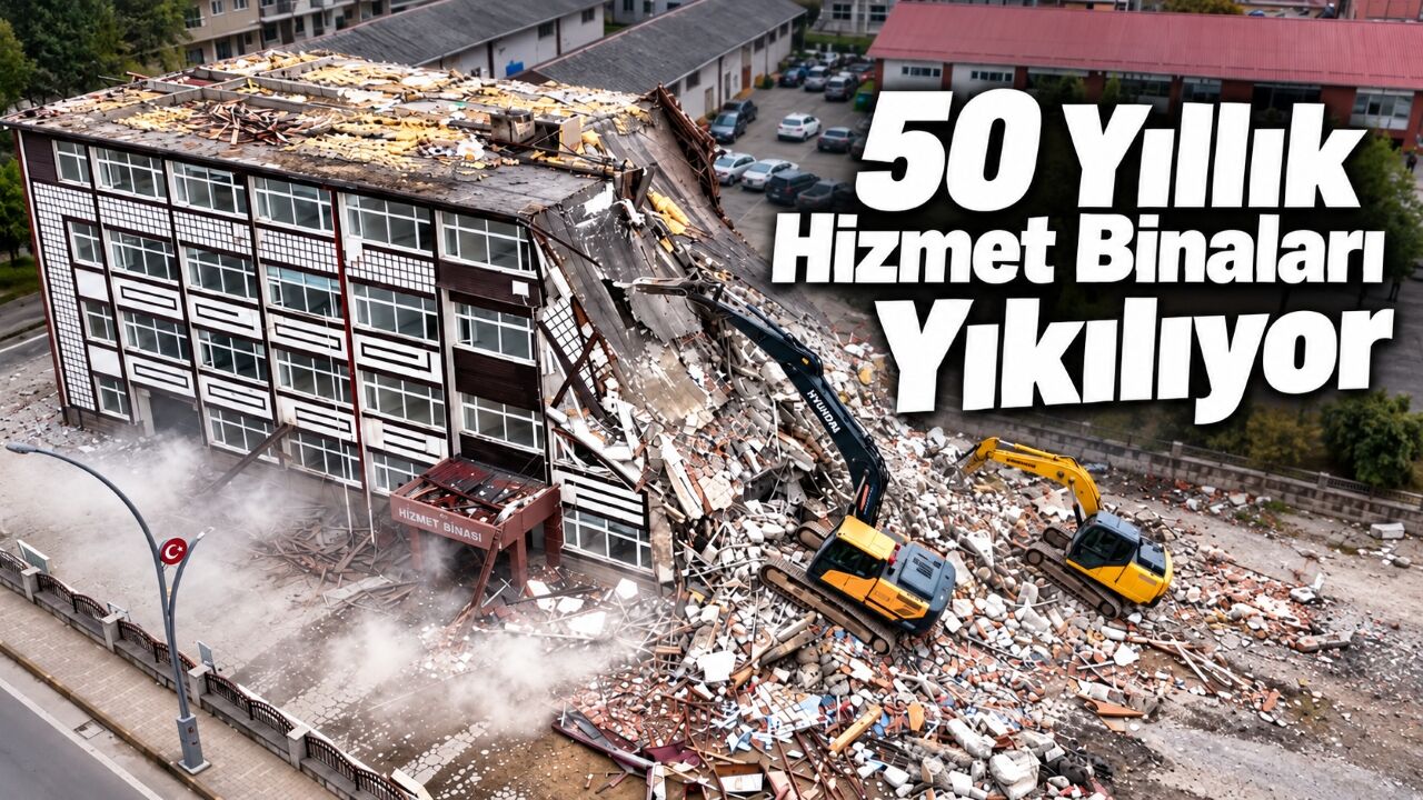 Rize İl Özel İdaresinin Riskli Binalarında Yıkım Başladı