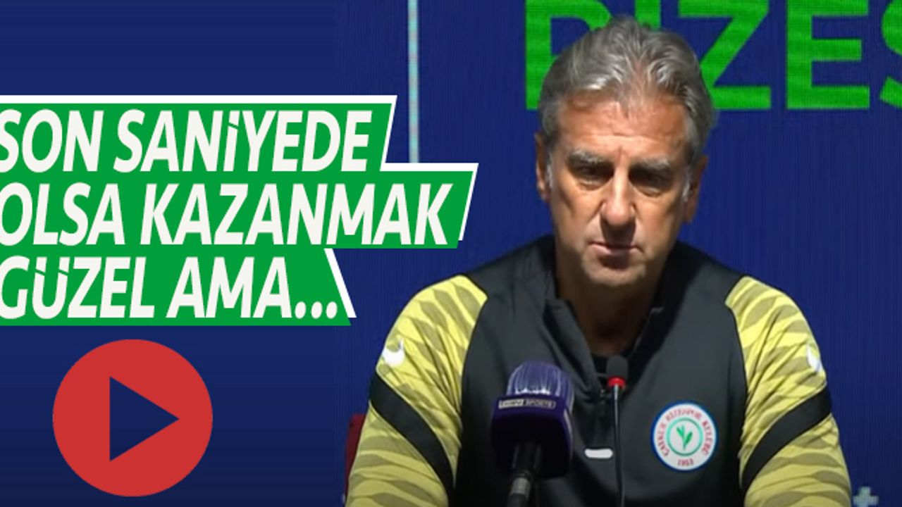 Hamza Hamzaoğlu; Son saniyede olsa kazanmak güzel ama...