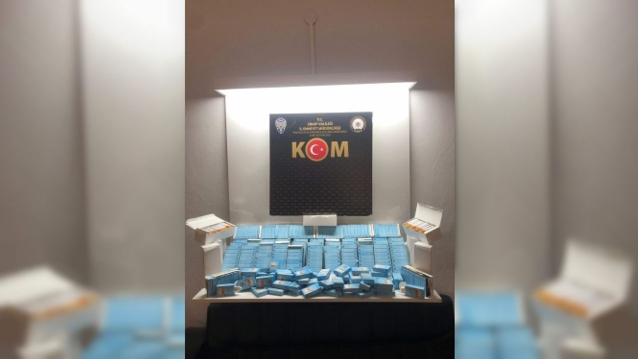 Sinop'ta 11 bin 300 dolu makaron ele geçirildi