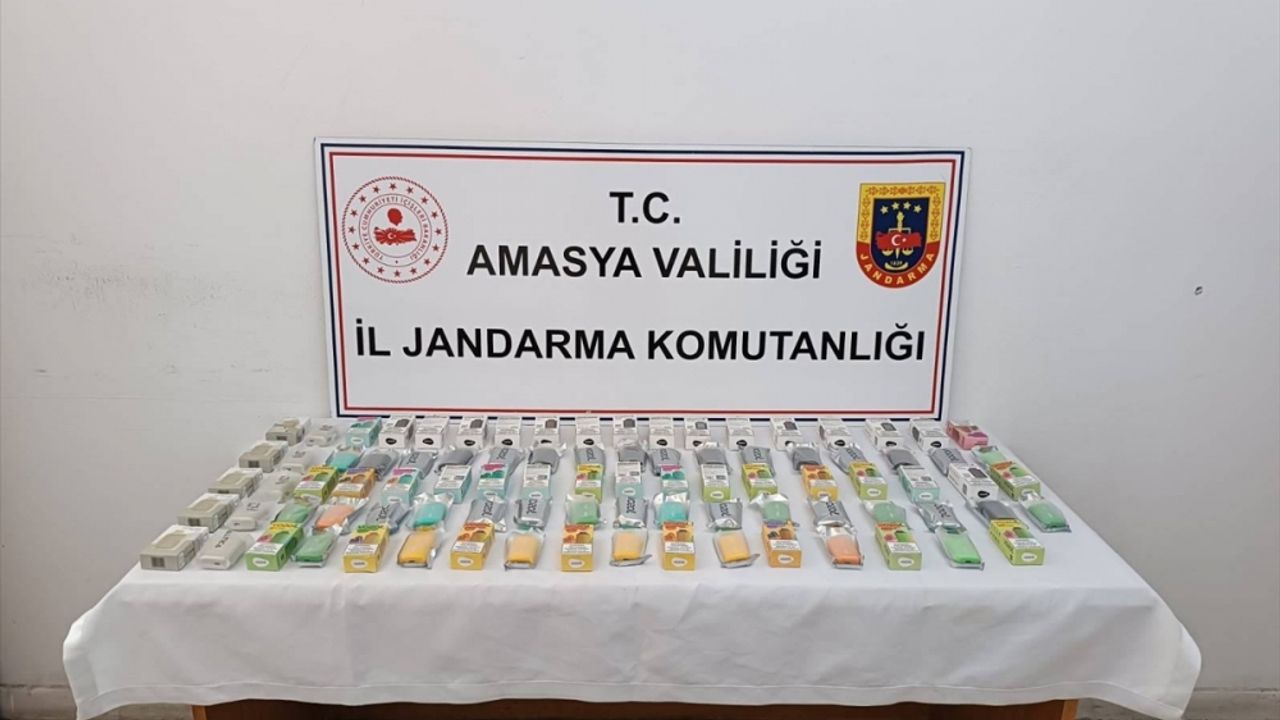 Amasya'da 88 elektronik sigara ele geçirildi