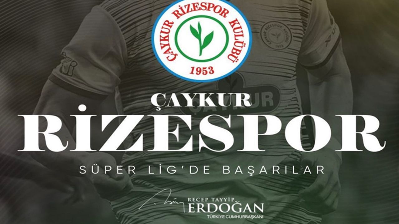 Erdoğan, Çaykur Rizespor'u tebrik etti