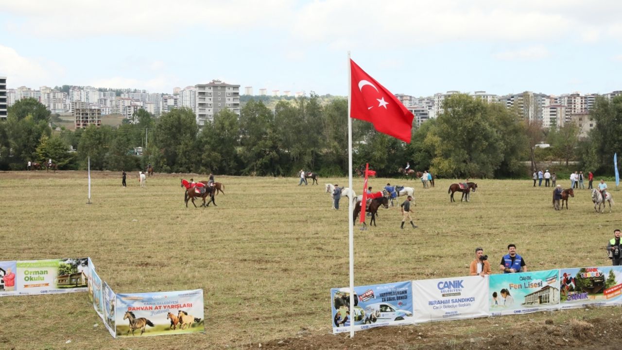 Samsun'da Rahvan At Yarışları Festivali düzenlendi