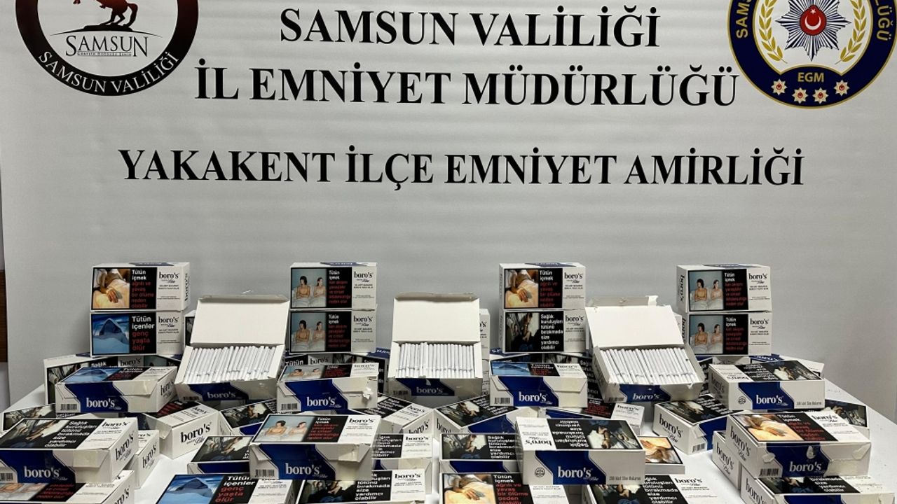 Samsun'da tütün ve sigara kaçakçılığı operasyonunda 2 şüpheli yakalandı