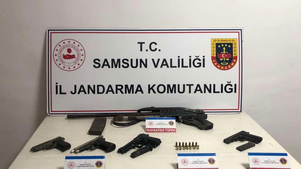 Samsun'da ruhsatsız silah bulunduran kişi yakalandı