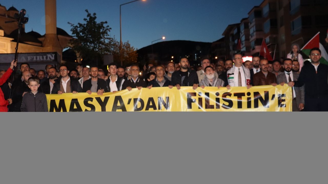 Amasya'da Filistin'e destek yürüyüşü yapıldı