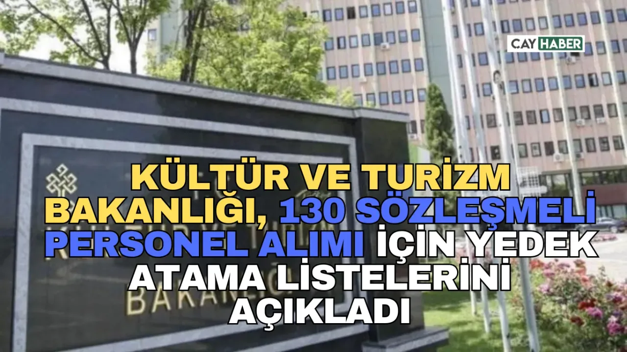 Kültür ve Turizm Bakanlığı, 130 Sözleşmeli Personel Alımı İçin Yedek Atama Listelerini Açıkladı