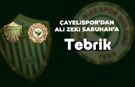 Çayelispor’dan Rizespor’un Yeni Başkanı Ali Zeki Saruhan’a Tebrik Mesajı