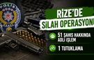 Rize Emniyeti'nden geçit yok! Çok sayıda ruhsatsız silah yakalandı