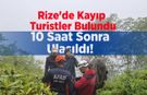 Rize'de Dağda Mahsur Kalan 3 Turist Kurtarıldı