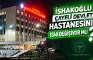 Çayeli’nde Yeni Hastanenin Tabelası Takıldı: “İshakoğlu” İsmi Gündemde