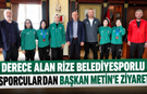 Balkan Şampiyonası’nda Derece Alan Judoculardan Başkan Metin’e Ziyaret