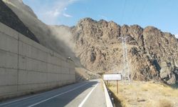 Artvin'de heyelan yaşanan kara yolunda temizlik çalışmaları sürüyor