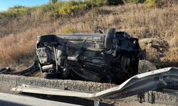 Bolu'da bariyere çarpan otomobilin sürücüsü yaralandı