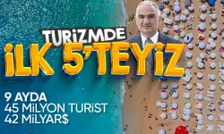 9 ayda Türkiye'ye 45.2 milyon turist geldi