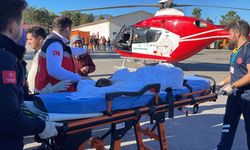 Bartın'da ambulans helikopter 8 aylık bebek için havalandı