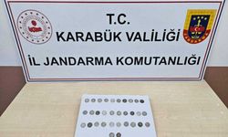 Karabük'te 32 sikkenin ele geçirildiği operasyonda 2 zanlı yakalandı