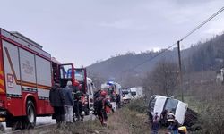 Ordu'da devrilen kamyonetteki 4 kişi yaralandı