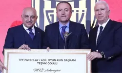 Ankaragücü Başkanı Faruk Koca, TFF'den Fair Play ödülü almış