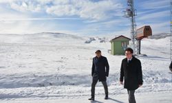 Başçiftlik Kaymakamı Yüksel, kayak merkezinde incelemelerde bulundu