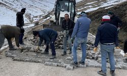 Başçiftlik'te yayla yollarında parke çalışması başladı