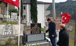 Çaykaralı şehit Bülent Dinç'in mezarı yeniden yaptırıldı