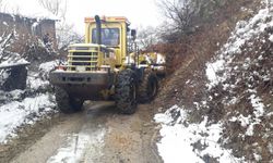 Mudurnu'da heyelan nedeniyle kapanan mahalle yolu ulaşıma açıldı