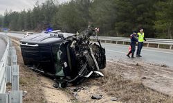 Karabük'te hafif ticari aracın devrildiği kazada 1 kişi yaralandı