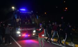 Trabzonspor kafilesine coşkulu karşılama