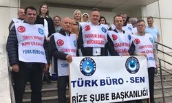 Türk Büro Sen Rize Şubesi Basın Açıklaması düzenledi