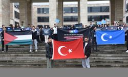 Bartın'da üniversite öğrencileri Filistin'e destek için "sessiz yürüyüş" yaptı
