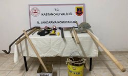 Kastamonu'da izinsiz kazı yapan 5 şüpheli suçüstü yakalandı