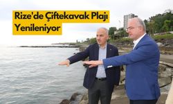 Rize Belediyesi Çiftekavak Plajı Düzenlemesi Devam Ediyor