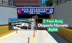 Rize’de İki Yeni Araç Otoparkı Hizmete Açıldı