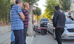 Çorum'da otomobil ile çarpışan motosikletin sürücüsü yaralandı