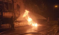 Amasya'da doğal gaz borusunda çıkan yangın söndürüldü