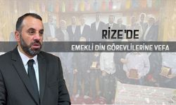 Rize’de Emekli din görevlilerine vefa