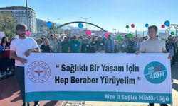 Rize’de yoğun katılımlı "Dünya Yürüyüş Günü“ etkinliği gerçekleşti