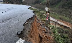 Rize'de yağışın ardından heyelan oluştu