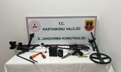 Kastamonu'da kaçak kazı yapan 4 şüpheli yakalandı