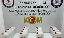 Samsun'da sahte içki operasyonunda 2 şüpheli yakalandı