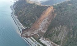 Karadeniz Sahil Yolu'nda heyelanın izleri siliniyor; 1 araç aranıyor