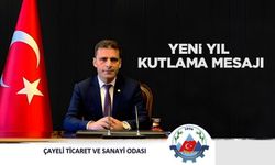 Çayeli Ticaret ve Sanayi Odası Başkanı Mert’ten yeni yıl kutlama mesajı